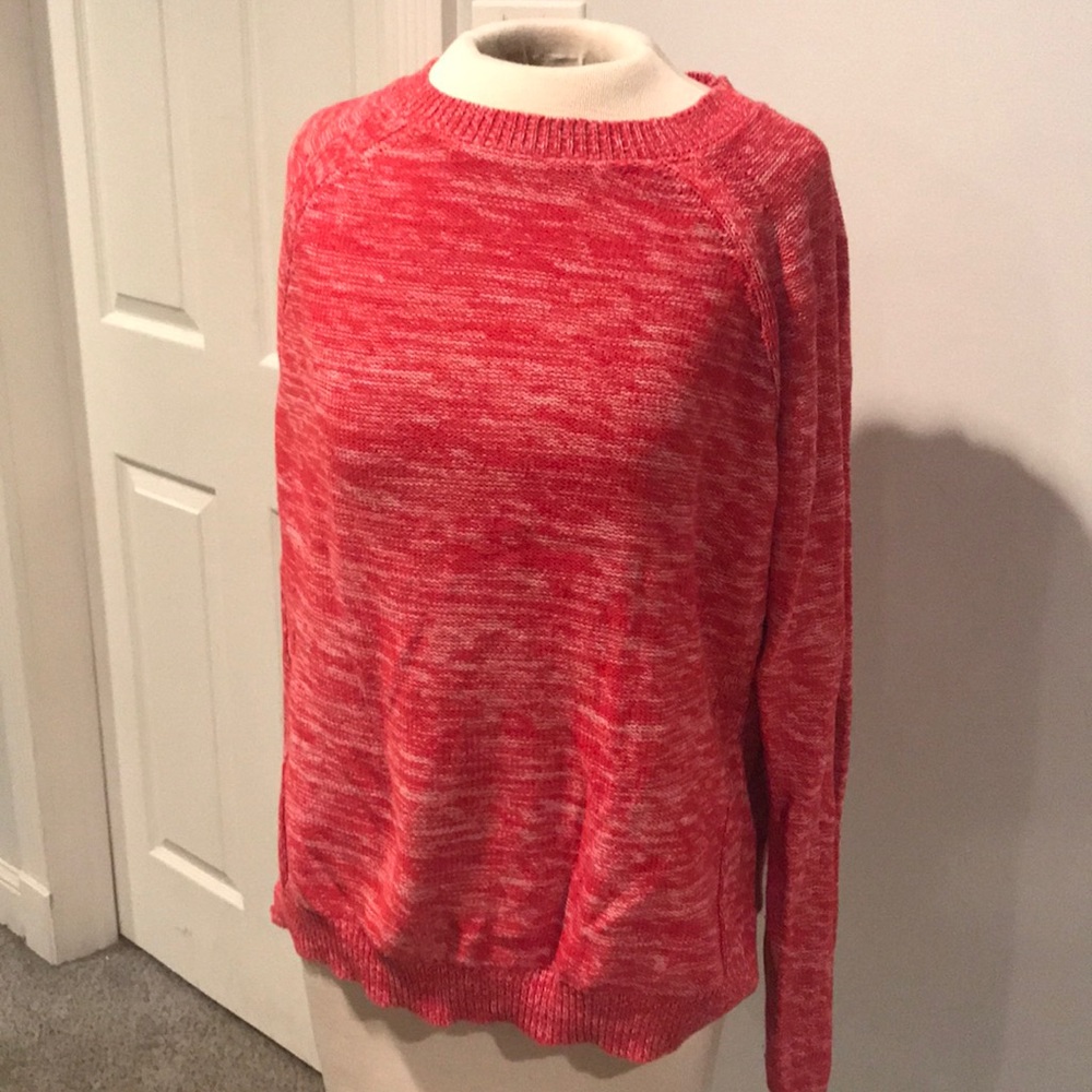Wet seal red crew neck sweater with cutout back